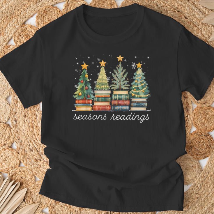 Seasons Readings All Booked For Christmas Book Reading Lover T-Shirt Gifts for Old Men