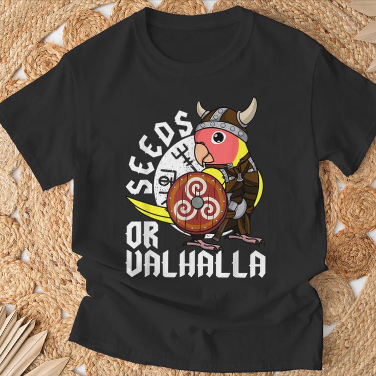 Seeds Oralhalla バイキング オウム 桃の顔 ルティーノ ラブバード Tシャツ 高齢者への贈り物