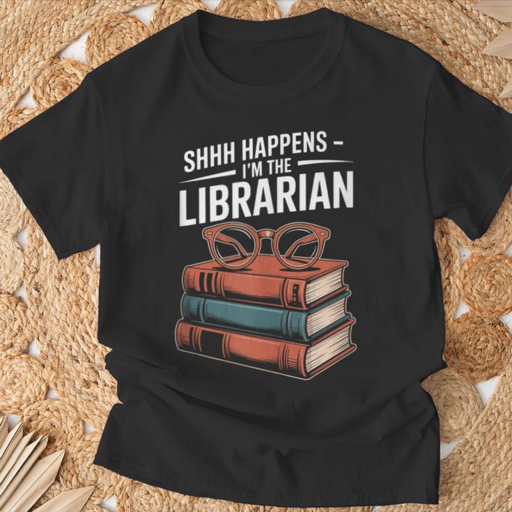 Shhh Happens I'm The Librarian Book Lover T-Shirt Gifts for Old Men