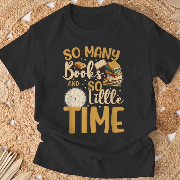 So Many Books Little Time T-Shirt Gifts for Old Men So Many Books Little Time T-Shirt Gifts for Old Men