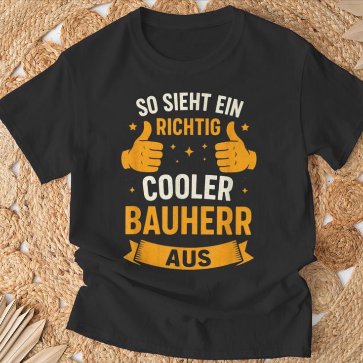 Soieht Ein Richtig Cooler Bauherr Aus T-Shirt Geschenke für alte Männer