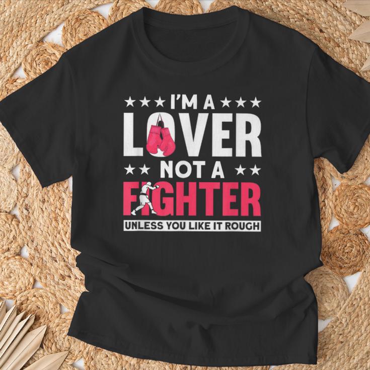 Soy Un Amante No Un Luchador Boxeo De Boxeadores Divertido Camiseta unisex Regalos para ancianos