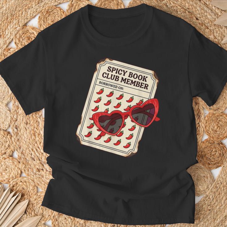 Spicy Book Club Member Romance Fantasy Reader Bookish T-Shirt Gifts for Old Men