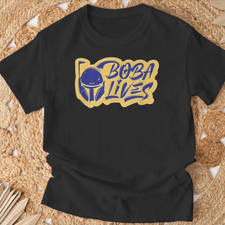 Star Wars The Book Of Boba Fett Boba Lives Logo T-Shirt Gifts for Old Men