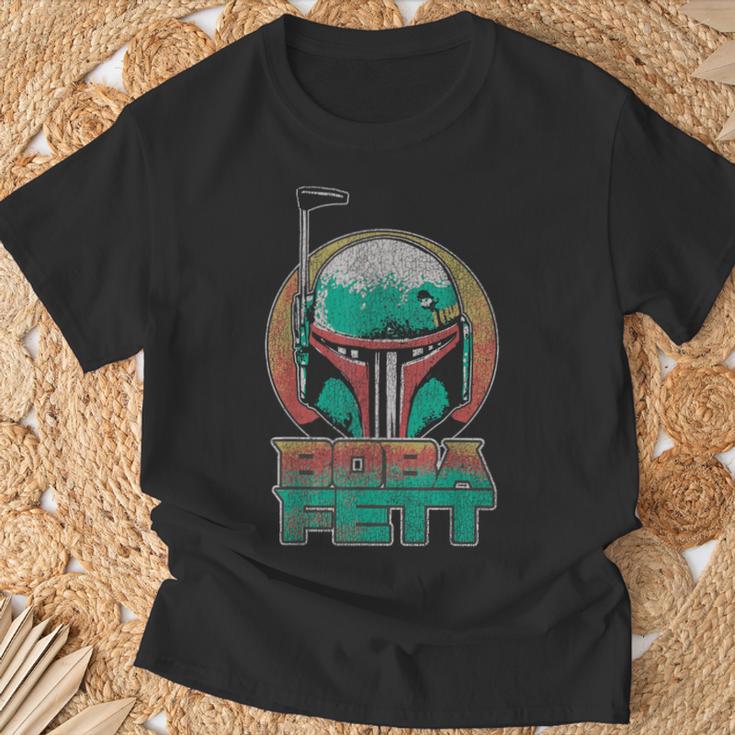 Star Wars The Book Of Boba Fett Vintage Helmet Logo V-2 T-Shirt Gifts for Old Men