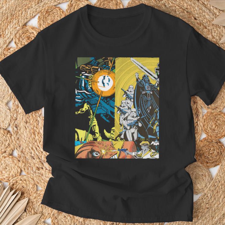 Star Wars Comic Books Battles Darth Vader And Stormtroopers T-Shirt Gifts for Old Men