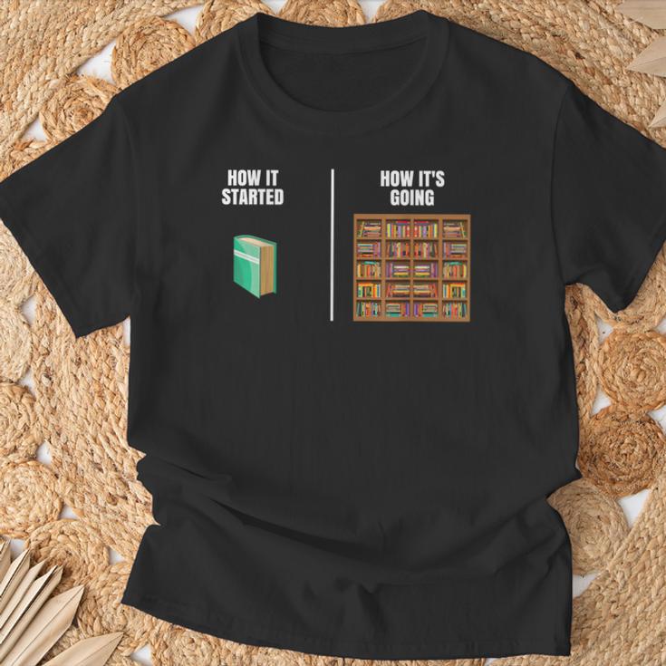 How It Started Book Lovers Shirts Meme Pun Book T-Shirt Gifts for Old Men