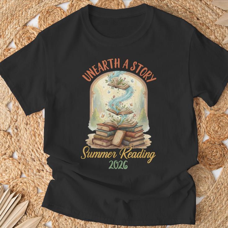 Summer Reading 2026 Book Aesthetic Library Unearth a Story T-Shirt Gifts for Old Men Summer Reading 2026 Book Aesthetic Library Unearth a Story T-Shirt Gifts for Old Men