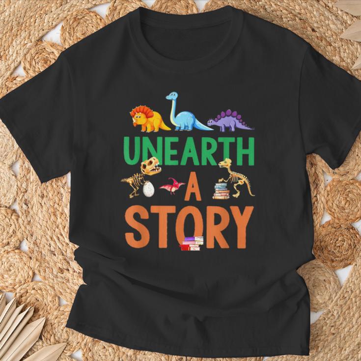 Summer Reading 2026 Dinosaurs Book Lover Unearth A Story T-Shirt Gifts for Old Men Summer Reading 2026 Dinosaurs Book Lover Unearth A Story T-Shirt Gifts for Old Men