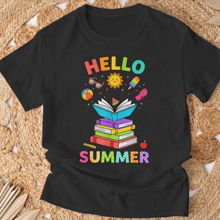 Summer Reading Books Librarian Teacher Last Day Of School T-Shirt Gifts for Old Men