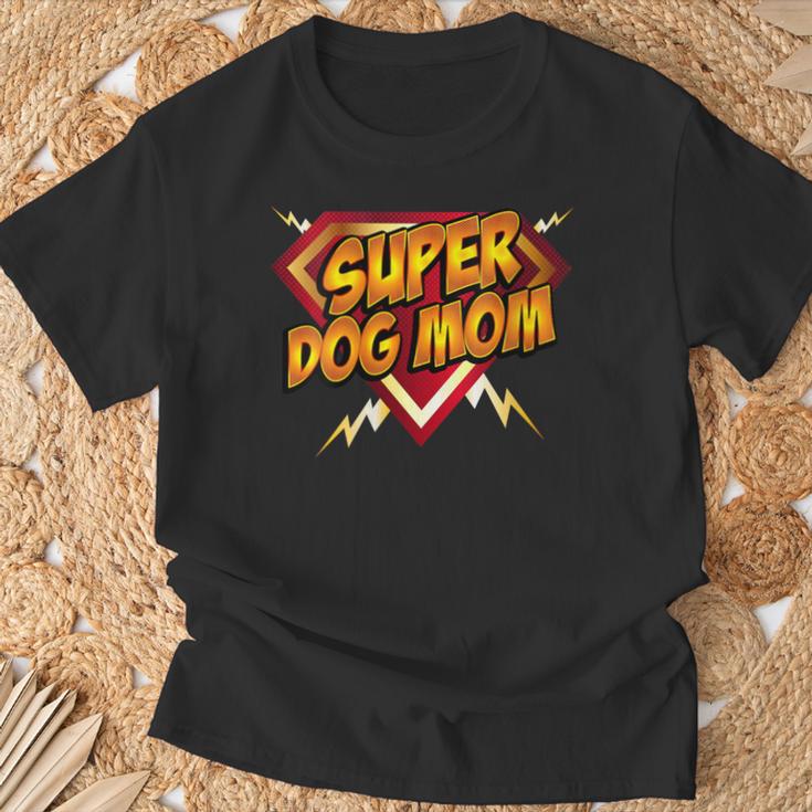 Super Dog Mom Superhero Dog Lover Comic Book Style T-Shirt Gifts for Old Men
