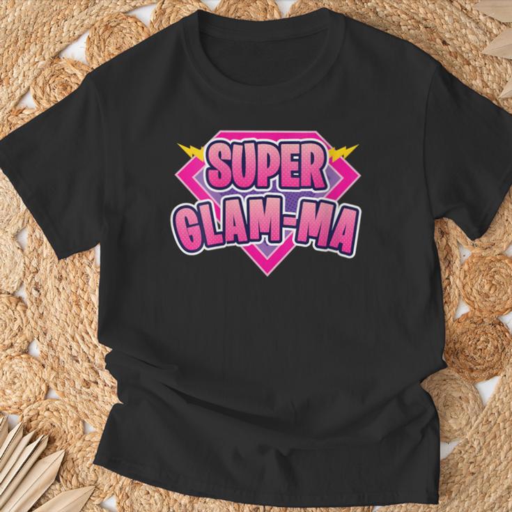 Super Glam-Ma Superhero Grandmother Comic Book T-Shirt Gifts for Old Men