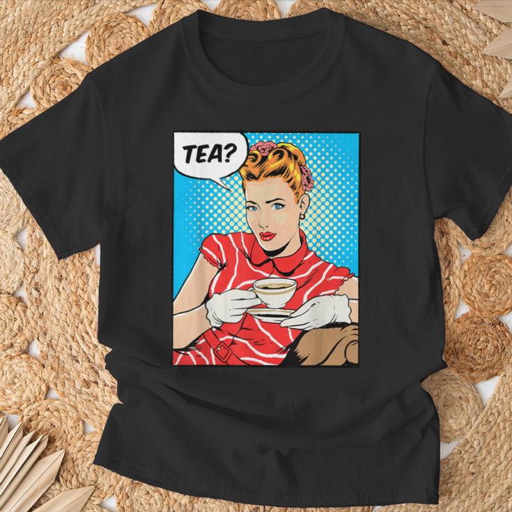 Tea Pop Art Comic Book Cartoon Tea Party Tea Lover Drinking T-Shirt Gifts for Old Men Tea Pop Art Comic Book Cartoon Tea Party Tea Lover Drinking T-Shirt Gifts for Old Men