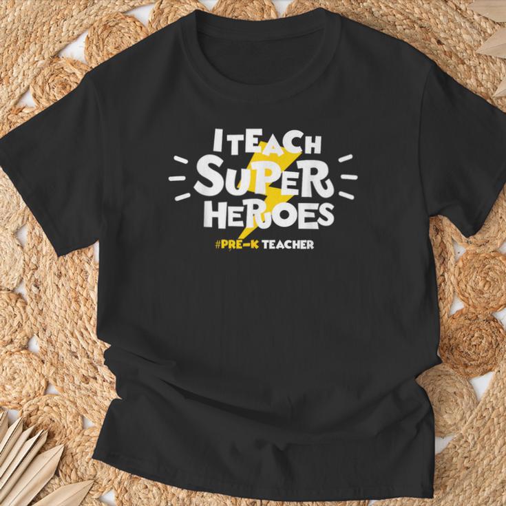 I Teach Super Heroes Comic Book Hero Pre-K Teacher T-Shirt Gifts for Old Men I Teach Super Heroes Comic Book Hero Pre-K Teacher T-Shirt Gifts for Old Men