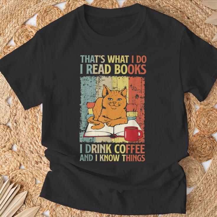 That's What I Do Read Books I Drink Coffee And I Know Things T-Shirt Gifts for Old Men