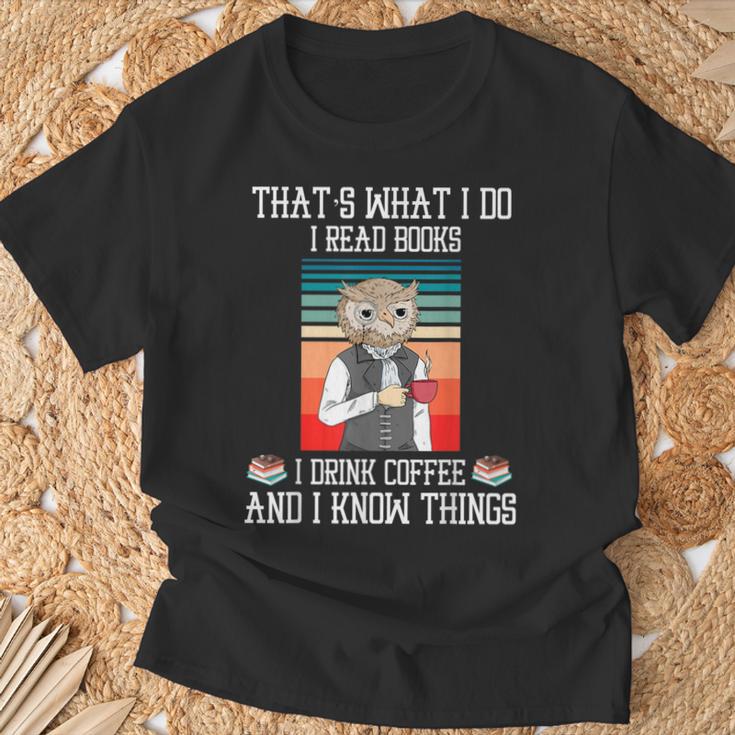 That's What i Do i Read Books i Drink Coffee Owl Teacher For Men Women Kids T-Shirt Gifts for Old Men That's What i Do i Read Books i Drink Coffee Owl Teacher For Men Women Kids T-Shirt Gifts for Old Men