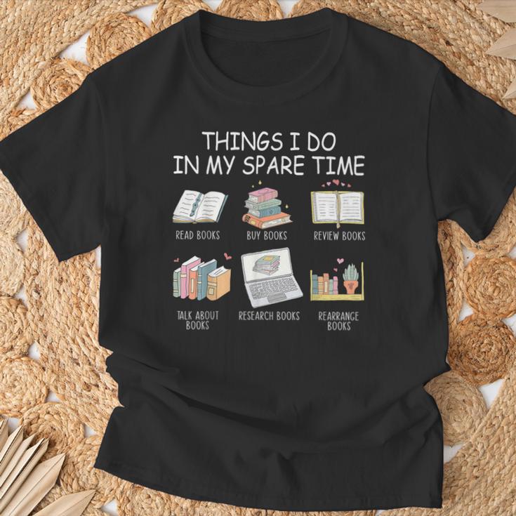 Things I Do In My Spare Time Read Books Buy Books T-Shirt Gifts for Old Men Things I Do In My Spare Time Read Books Buy Books T-Shirt Gifts for Old Men