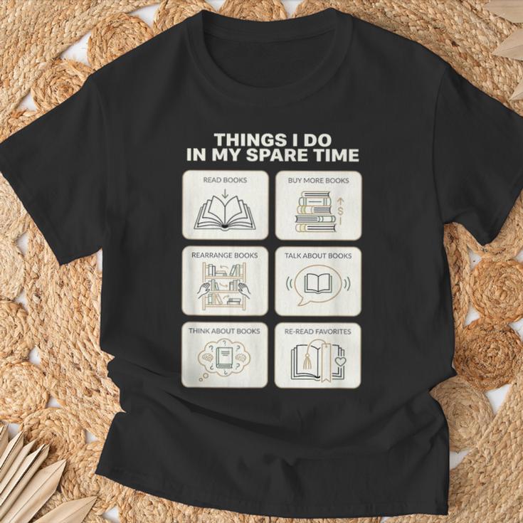Things I Do In My Spare Time Reading Book Lover T-Shirt Gifts for Old Men Things I Do In My Spare Time Reading Book Lover T-Shirt Gifts for Old Men