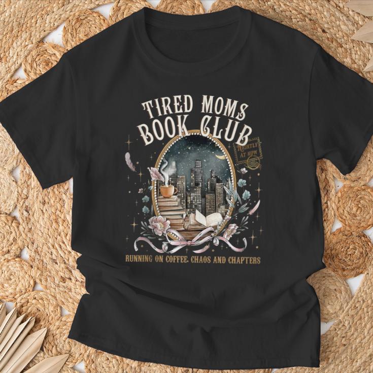 Tired Moms Book Club Coffee Mama Mommy Mother's Day Mom Life T-Shirt Gifts for Old Men