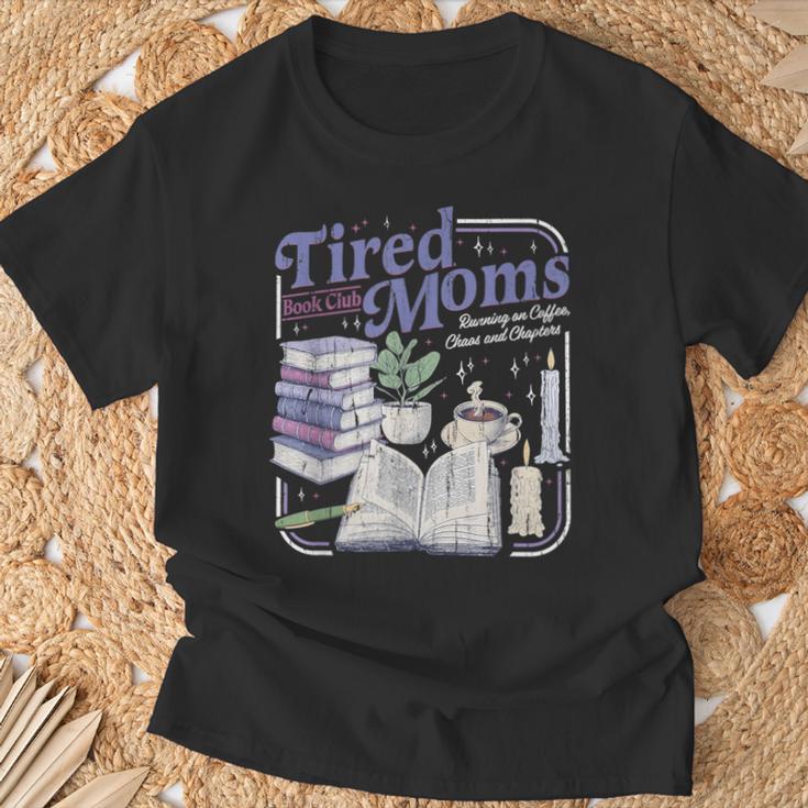 Tired Moms Book Club Retro Coffee Reader T-Shirt Gifts for Old Men
