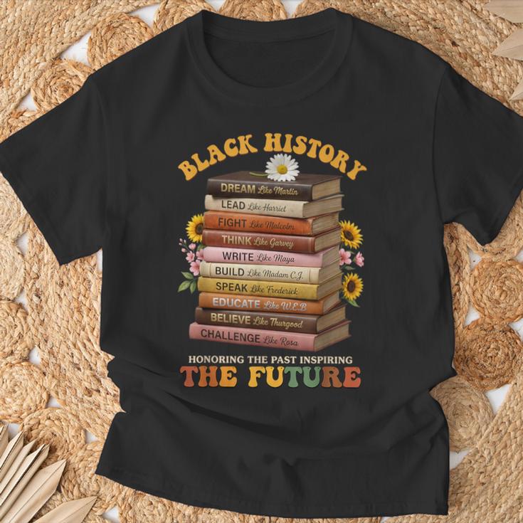 History Month Black Books African American Teachers T-Shirt Gifts for Old Men