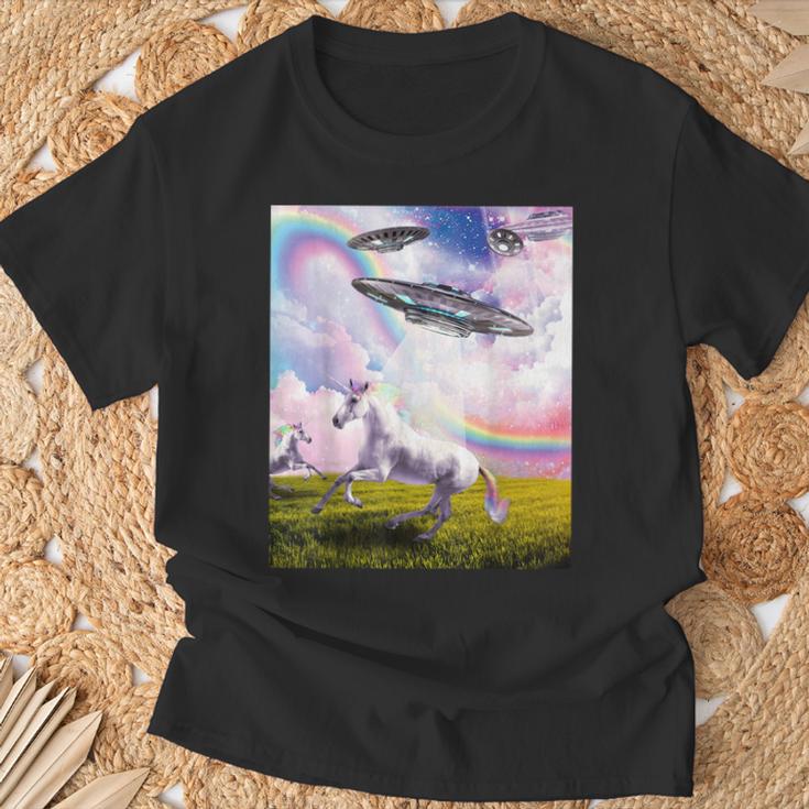 Ufo 誘拐ユニコーン Tシャツ 高齢者への贈り物