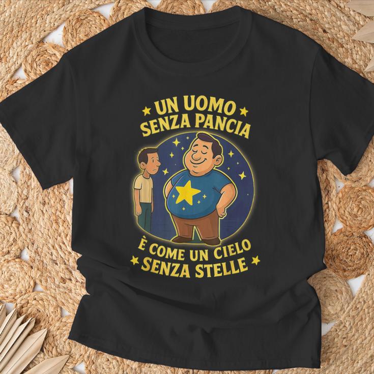 Un Uomoenza Pancia È Come Un Cieloenzatelle Per Papà Maglietta Regalos para ancianos