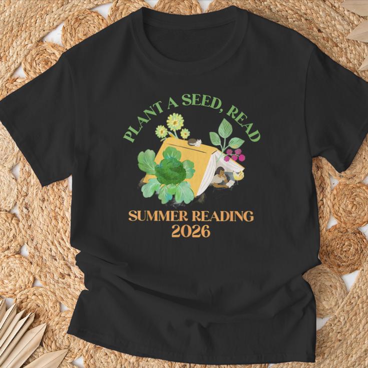 Unearth a Story Summer Reading 2026 Dinosaur Book Kids T-Shirt Gifts for Old Men
