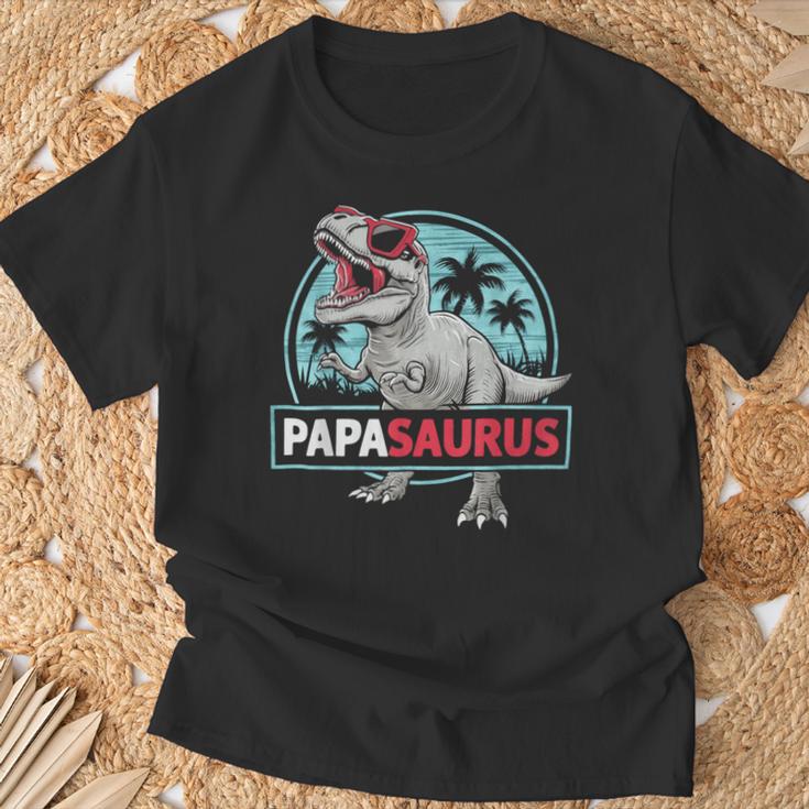 Uomo Divertente Papasaurus Cool Dinosauro Papà Maglietta Regalos para ancianos