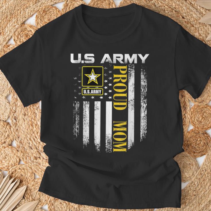 Vintage Army Proud Mom With American Flag T-Shirt Gifts for Old Men Vintage Army Proud Mom With American Flag T-Shirt Gifts for Old Men