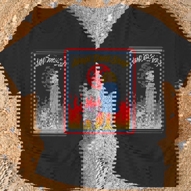 Vintage Child Game Horror Adopt Donthop Dark Humor Tシャツ 高齢者への贈り物