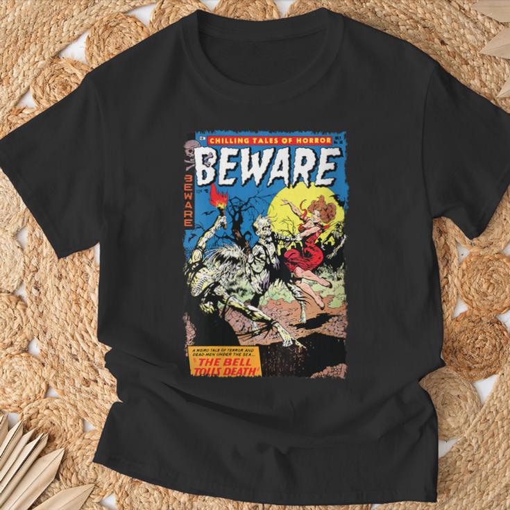 Vintage Horror Comic Book Cover Beware 10 T-Shirt Gifts for Old Men Vintage Horror Comic Book Cover Beware 10 T-Shirt Gifts for Old Men