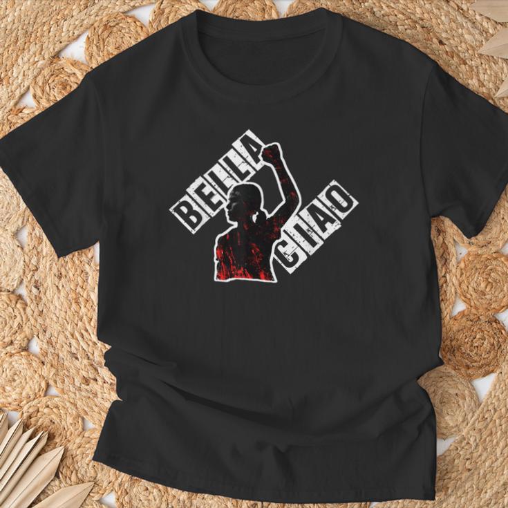 Viva L'italia Antifascista Bella Ciao Antifascista Camiseta unisex Regalos para ancianos