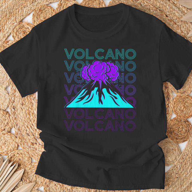Volcán Retro Camiseta unisex Regalos para ancianos