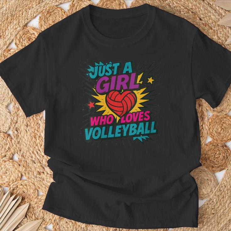 Volleyball Comic Book Art Just a Girl Who Loves Volleyball T-Shirt Gifts for Old Men Volleyball Comic Book Art Just a Girl Who Loves Volleyball T-Shirt Gifts for Old Men