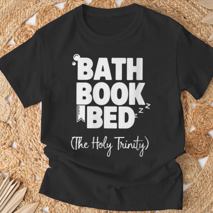 Women's Bath Book Bed Book Lover Self-Care For Women T-Shirt Gifts for Old Men
