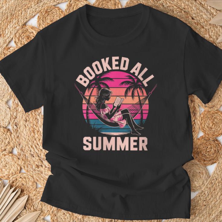 Womens Book Girl Summer Beach Vacation Book Lover T-Shirt Gifts for Old Men