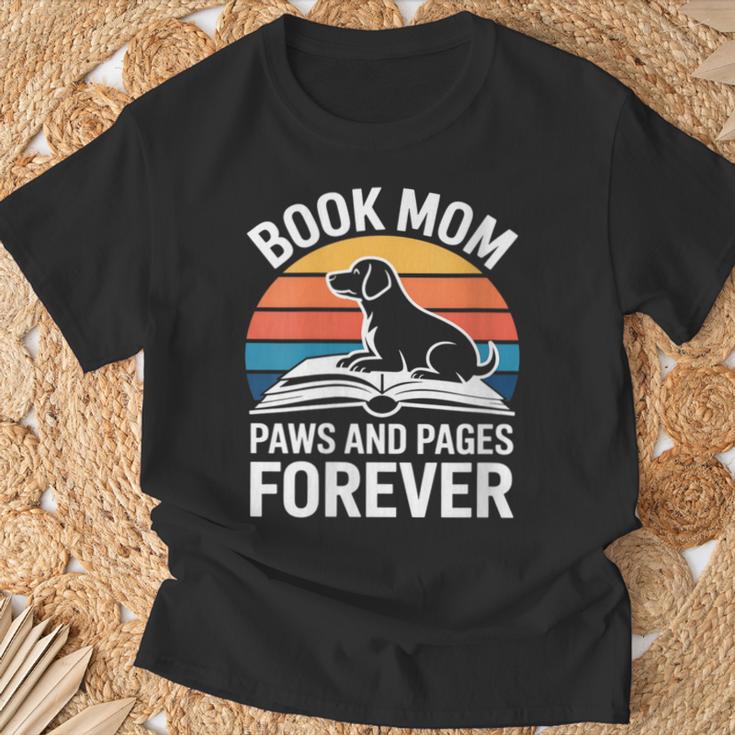 Women's Book Mom Dog Lover Paws And Pages Forever T-Shirt Gifts for Old Men Women's Book Mom Dog Lover Paws And Pages Forever T-Shirt Gifts for Old Men