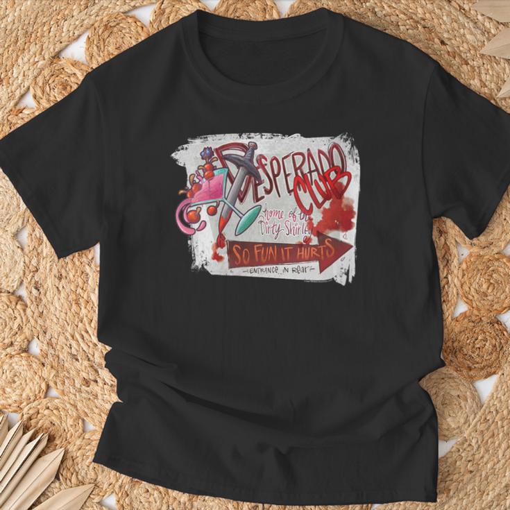 Women's DCC The Desperado Club So Fun It Hurts Graffiti Sign Book T-Shirt Gifts for Old Men Women's DCC The Desperado Club So Fun It Hurts Graffiti Sign Book T-Shirt Gifts for Old Men