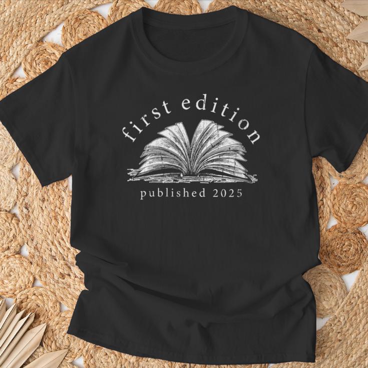 Women's First Edition Published 2025 The Littlest Book Club Member T-Shirt Gifts for Old Men