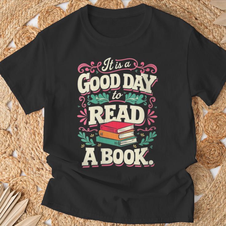 Women's It Is A Good Day To Read A Book Reading Lover T-Shirt Gifts for Old Men