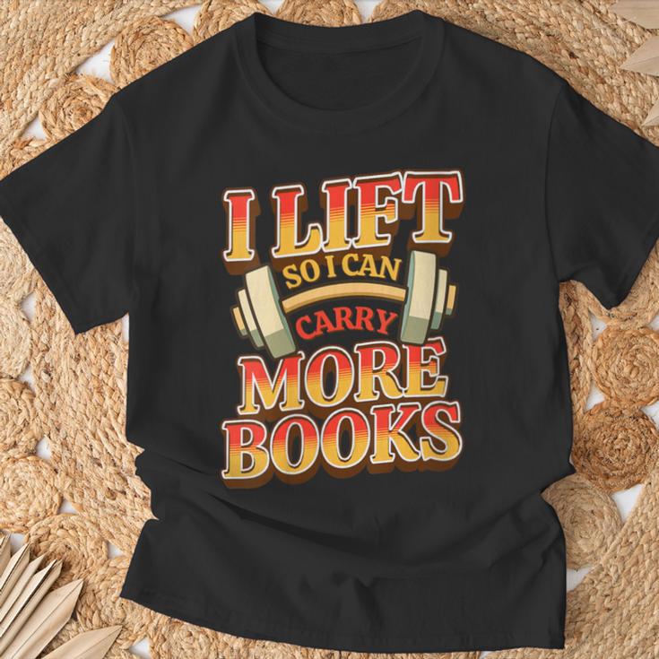 Women's Lift So I Can Carry More Books Reading Lovers Workout T-Shirt Gifts for Old Men Women's Lift So I Can Carry More Books Reading Lovers Workout T-Shirt Gifts for Old Men