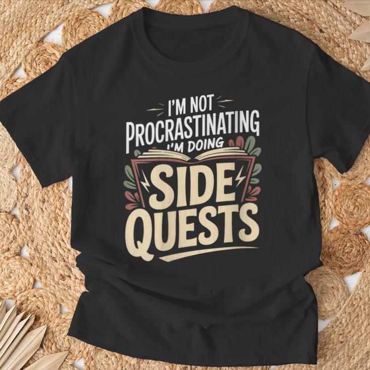 Women's Im Not Procrastinating Im Doing Side Quests Book Lover T-Shirt Gifts for Old Men Women's Im Not Procrastinating Im Doing Side Quests Book Lover T-Shirt Gifts for Old Men