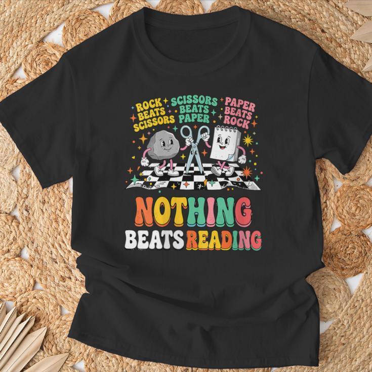 Women's Nothing Beats Reading Rock Paper Scissors Book Love T-Shirt Gifts for Old Men Women's Nothing Beats Reading Rock Paper Scissors Book Love T-Shirt Gifts for Old Men