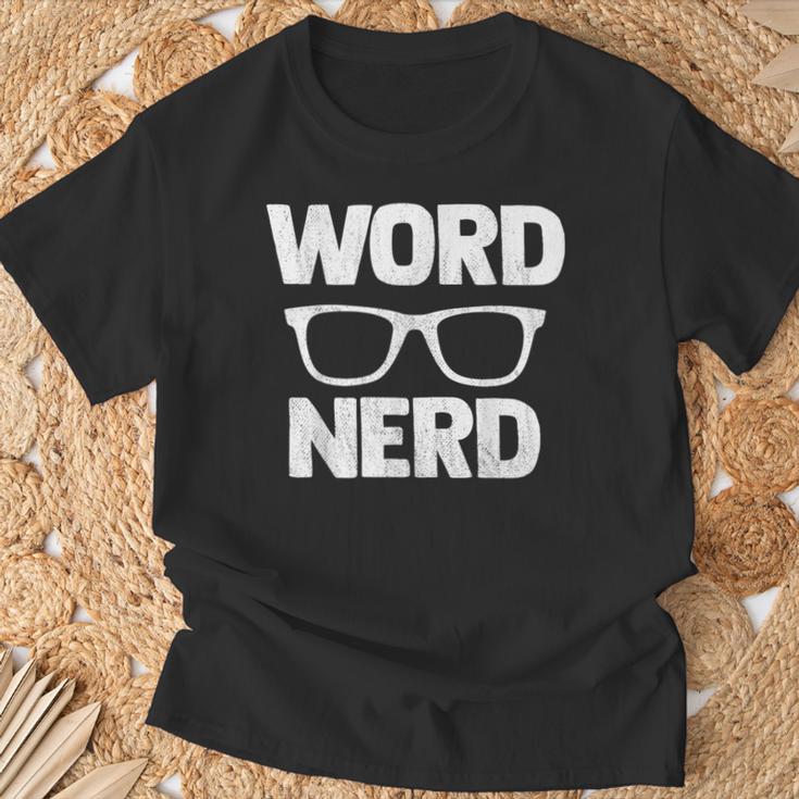 Word Nerd Book Reading T-Shirt Gifts for Old Men