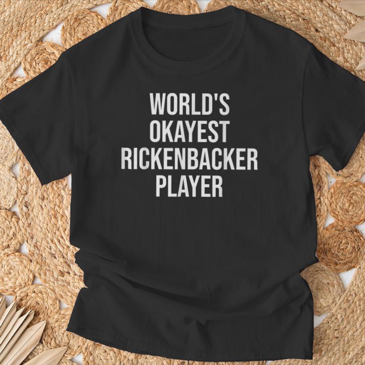 World's Okayest Rickenbacker Player ギターギフト Tシャツ 高齢者への贈り物