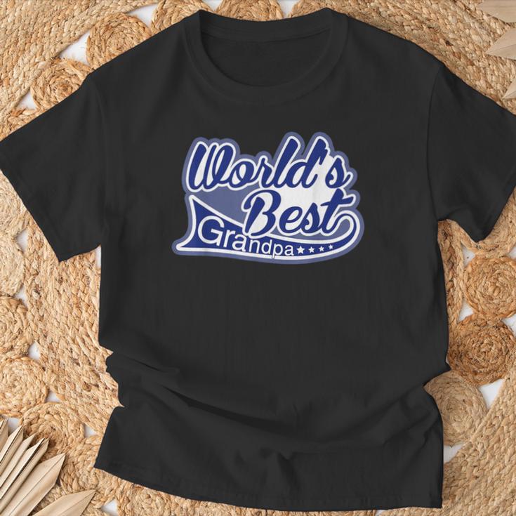 メンズ Worlds Best Grandpa Grandfather Tシャツ 高齢者への贈り物