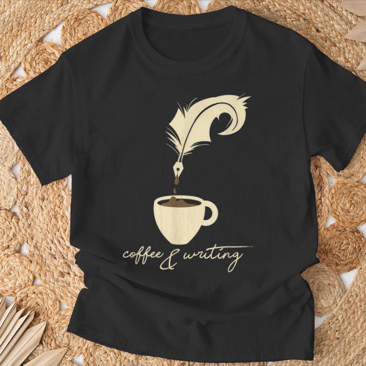Writer I Author I Book Literature I Coffee And Writing T-Shirt Gifts for Old Men Writer I Author I Book Literature I Coffee And Writing T-Shirt Gifts for Old Men