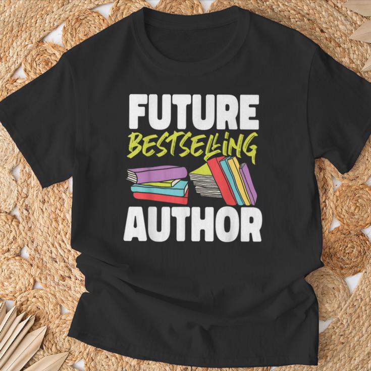 Writing Book Novel Writer & Published Author Future T-Shirt Gifts for Old Men