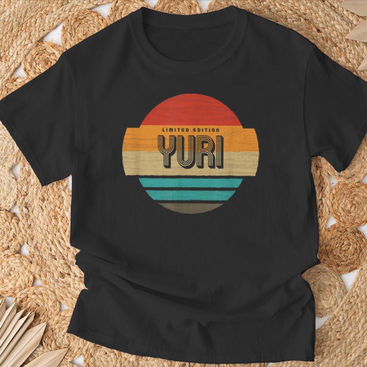 メンズ Yuri 名称 レトロ・ヴィンテージ・サンセット 限定版 Tシャツ 高齢者への贈り物